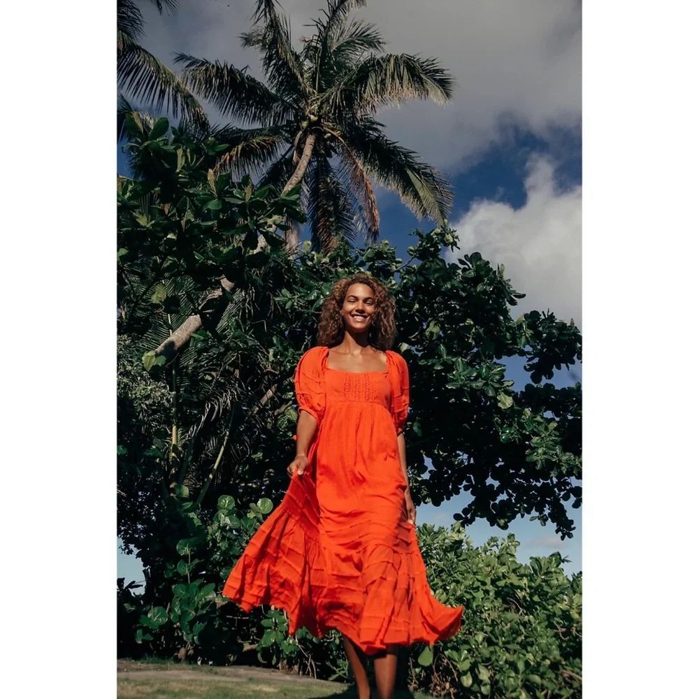 Free People Let's Be Friends Midi Dress
